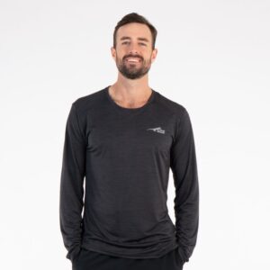 First Ascent Men's Kinetic Long Sleeve - Black / Dark Purple / Navy