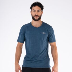 First Ascent Men's Kinetic Short Sleeve Tee - Blue Fin / Seepampoentjie