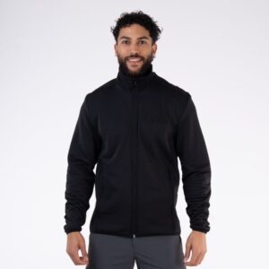 First Ascent Men's Rove Full Zip Fleece Top - Black & Slippery Stone