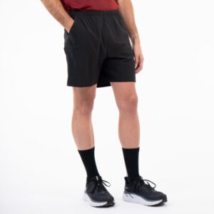 First Ascent Men's Corefit 6inch Over Shorts - Black / Blue Water / Deep Granite