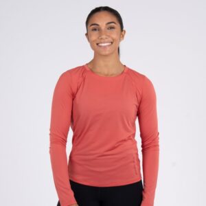 First Ascent Ladies Kinetic Long Sleeve Top - Pomegranate Pink