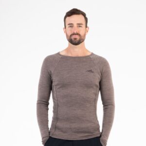 First Ascent Men's Merino Wool Baselayer - Brown