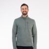 First Ascent Men's Getaway 1/4 Zip Fleece Top - Thyme Green