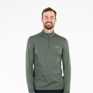 First Ascent Men's Corefit 1/4 Zip Top - Ivy Green