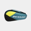 Dunlop D-TAX SX Club 3 Racket Bag - Black / Teal / Yellow