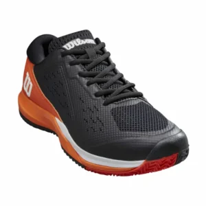 Wilson Men's Rush Pro Tennis Shoe - Ace Black / Vermillion