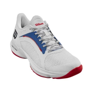 Wilson Ladies Hurakn 2.0 Padel Shoes - White / Deja Vu Blue
