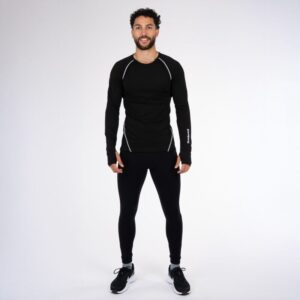 First Ascent Men's K2 Powerstretch Fleece Tights - Black
