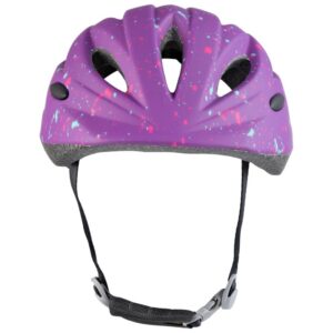 First Ascent Unisex Kids Electric Cycling Helmet - Pink Splatter / Blue