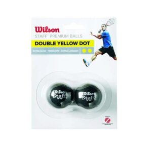 Wilson 2PK Blister Squash Balls Double Yellow Dot