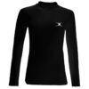 X-Brand Women's Atomic Keep Warm Long Sleeve Baselayer Top - Black / Navy / White