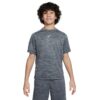 Nike Boy's Tennis Dri-Fit T-Shirts - Smoke Grey / Black