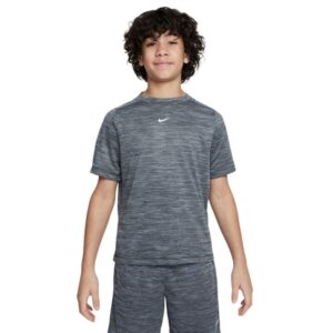 Nike Boy's Tennis Dri-Fit T-Shirts - Smoke Grey / Black