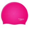 Speedo Junior Unisex Plain Molded Silicone Caps (Various Colors)