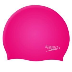 Speedo Junior Unisex Plain Molded Silicone Caps (Various Colors)