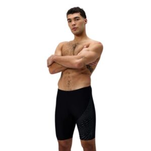 Speedo Men's Medley Logo Jammer - Black / Grey