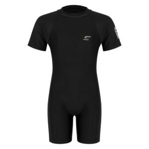 Second Skin Basic Back Zip Unisex Sunsuits 2 - 13 Years - Black or Navy